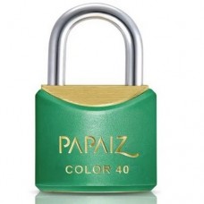 Candado CR 40mm Plastificado Verde Papaiz