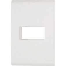 Placa 4X2 1 Modulo Horizontal Blanca LIZ