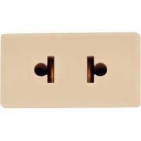 Modulo Tomacorriente 2P 10-15A Beige UNIVERSAL xUn.