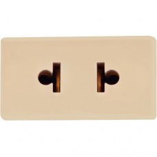 Modulo Tomacorriente 2P 10-15A Beige UNIVERSAL xUn.