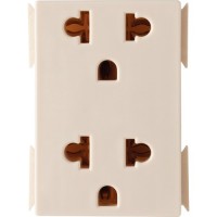 Modulo Tomacorriente 2x 2P+T 15-16A Beige ARIA xUn.