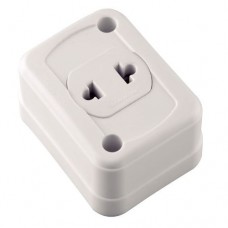 Tomacorriente de sobreponer 2P 10 A 250 V Blanco x un.