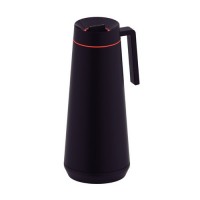 Termo Inox Negro. con Ampolla de Vidrio 1lt Exata