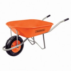 Carretilla naranja 80Lt. rueda inflable Tramontina x Un.