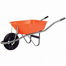 Carretilla naranja 55Lt. Caja Plastica rueda inflable Tramontina x Un.