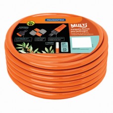 Manguera para jardin Super Flex Naranja x 15m con Accesorios Tramontina