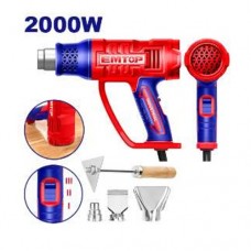 Pistola de Calor 2000W. 3 Niveles. + Acc. Emtop