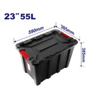 Caja plastica Organizadora 55L (59x39x39cm) Negra. Emtop