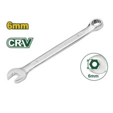 Llave combinada CrV cuello corto 6mm Jadever x Un.