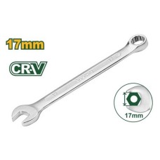 Llave combinada CrV cuello corto 17mm Jadever x Un.