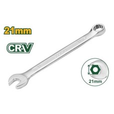 Llave combinada CrV cuello corto 21mm Jadever x Un.