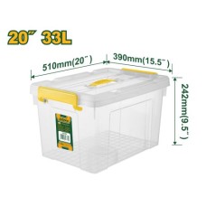 Caja Organizadora Transp. 33Lt (51x39x24cm) Jadever Caja