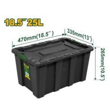 Caja Organizadora Negra 25Lt (47x34x27cm) Jadever Caja