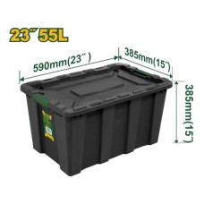 Caja Organizadora Negra 55Lt (59x39x39cm) Jadever Caja