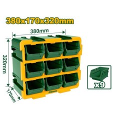 Modulo Organizador (38x17x32) 9 Bins. Jadever